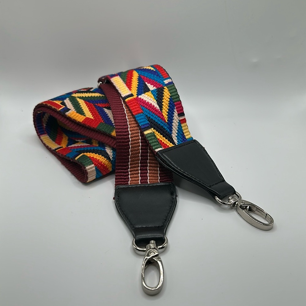 Bari Lynn replaceable rainbow geometric purse bag strap